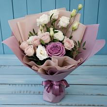 Букет цветов из:  Розы и Лизиантусы в Юже
