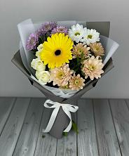 Букет цветов из:  Розы, Герберы и Хризантемы в Юже