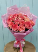 Букет 15 Розовых роз Равель в Юже