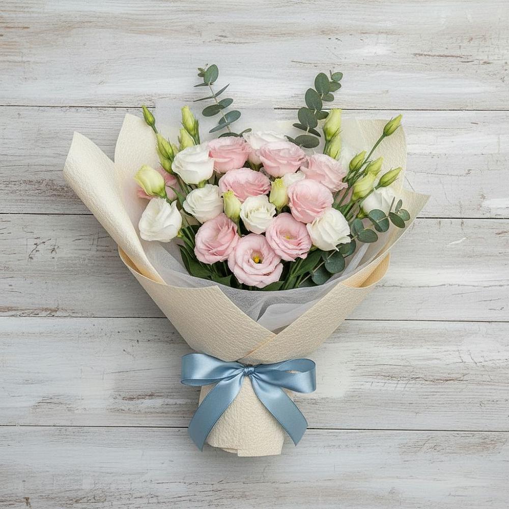 Букет цветов из: Лизиантусы в Юже